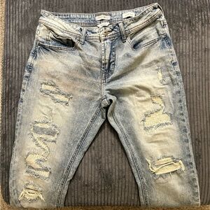 Distressed Light Blue Men's Jeans